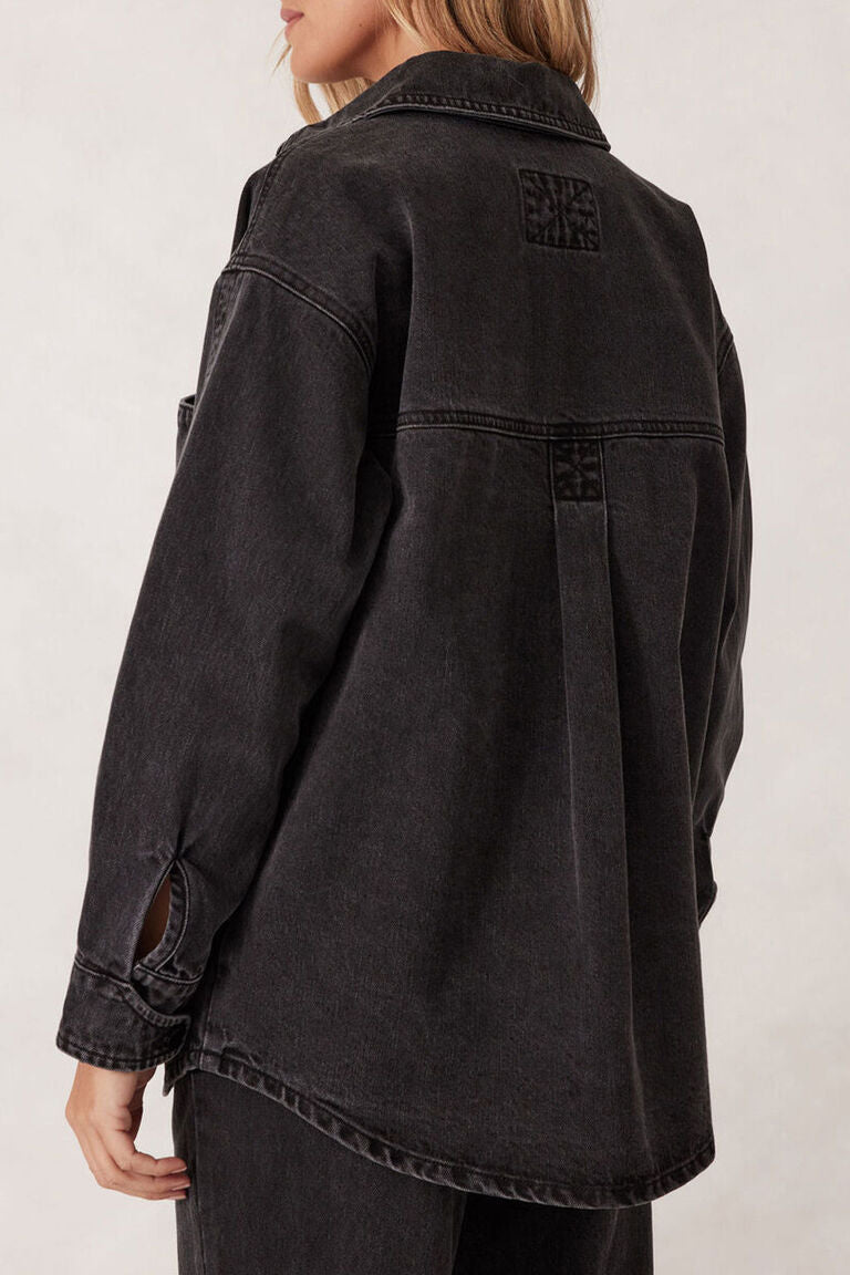 Bobbi Side Pocket Denim Shacket - Salt & Sand Clothing