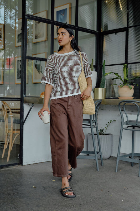 Nina Boxy Knit Tee - Salt & Sand Clothing