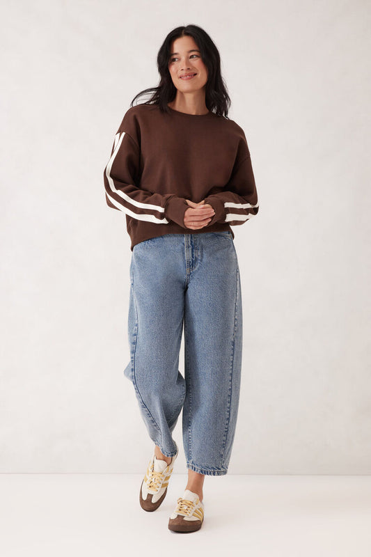 Sasha Sporty Slouchy Crew - Salt & Sand Clothing