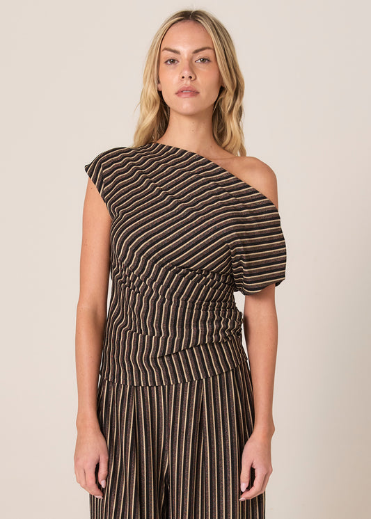 Everlyn Metallic Jersey Top - Salt & Sand Clothing