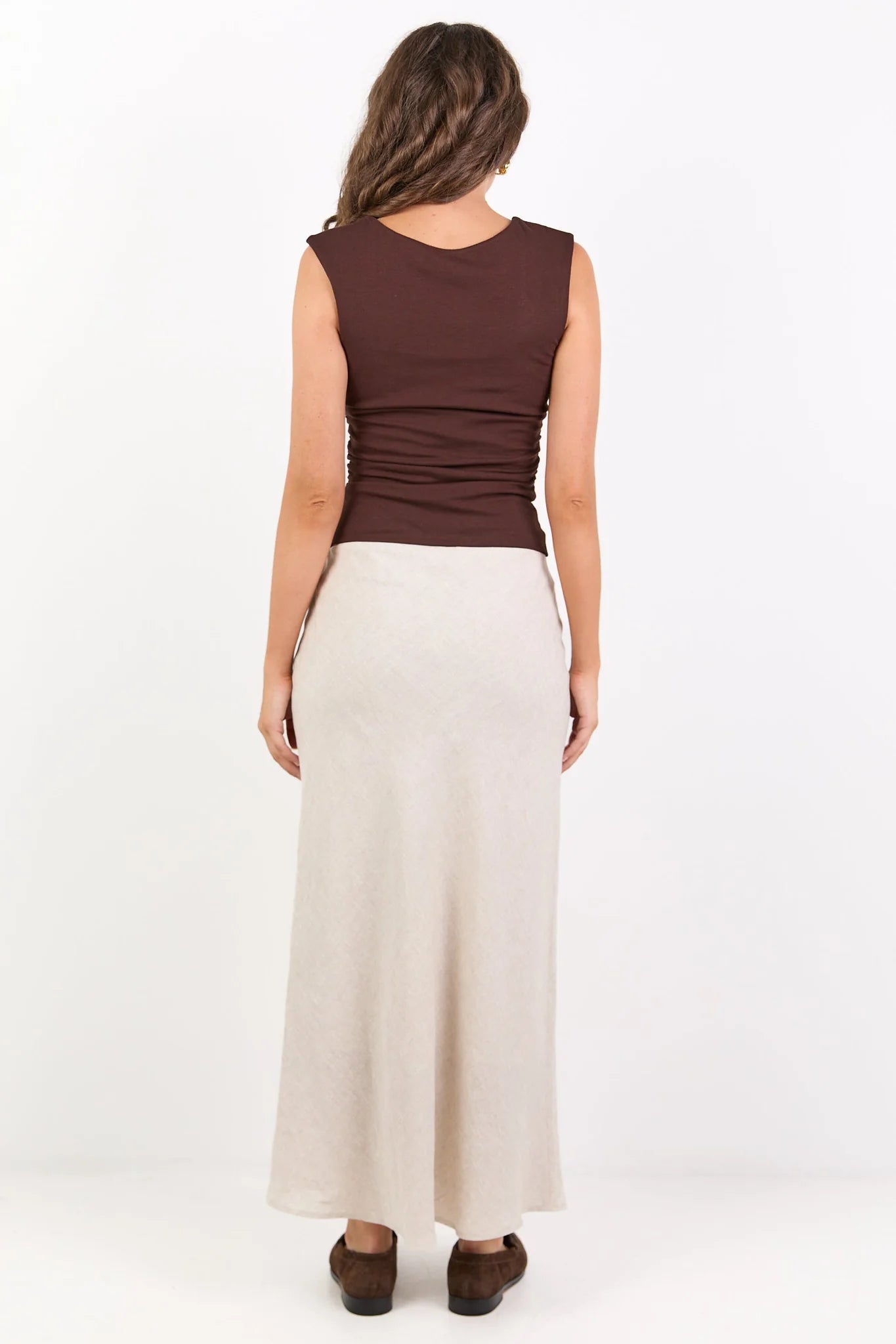 Bliss Linen Bias Midi Skirt
