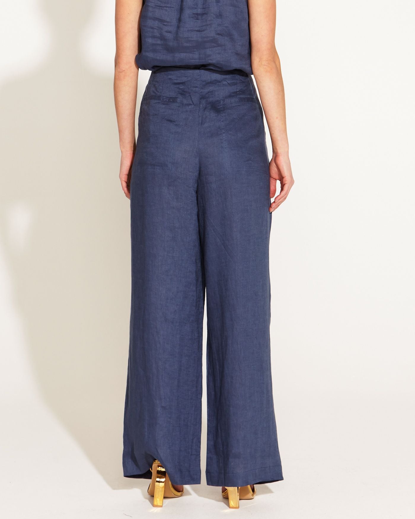 A Walk In The Park High Waisted Belted Wide Leg Pant