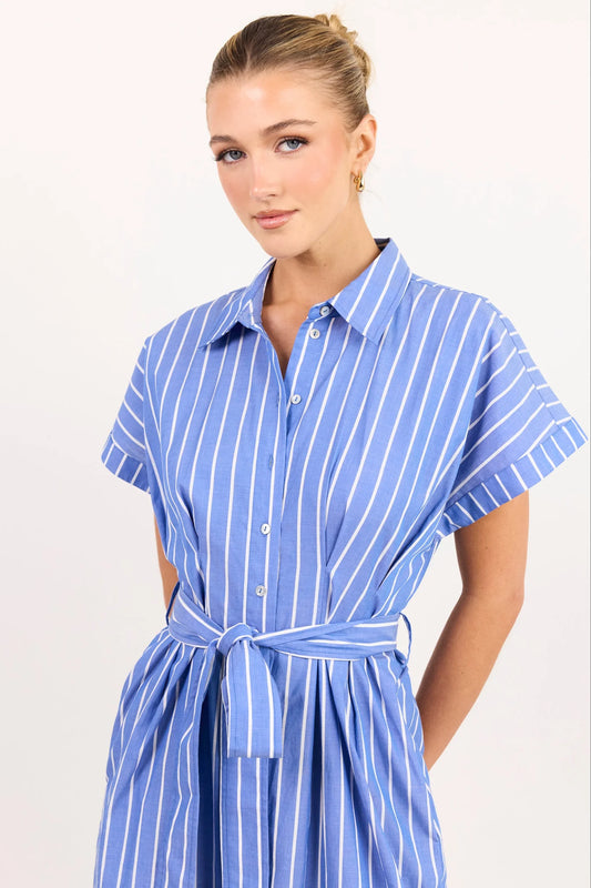 Camden Fit Flare Maxi Shirt Dress - Salt & Sand Clothing