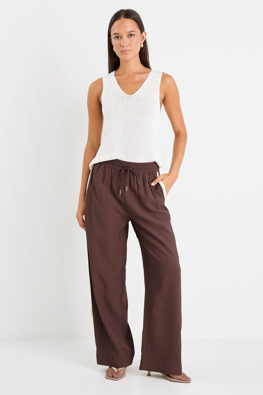 Townie Stripe Side Tape Wide Leg Pants - Salt & Sand Clothing