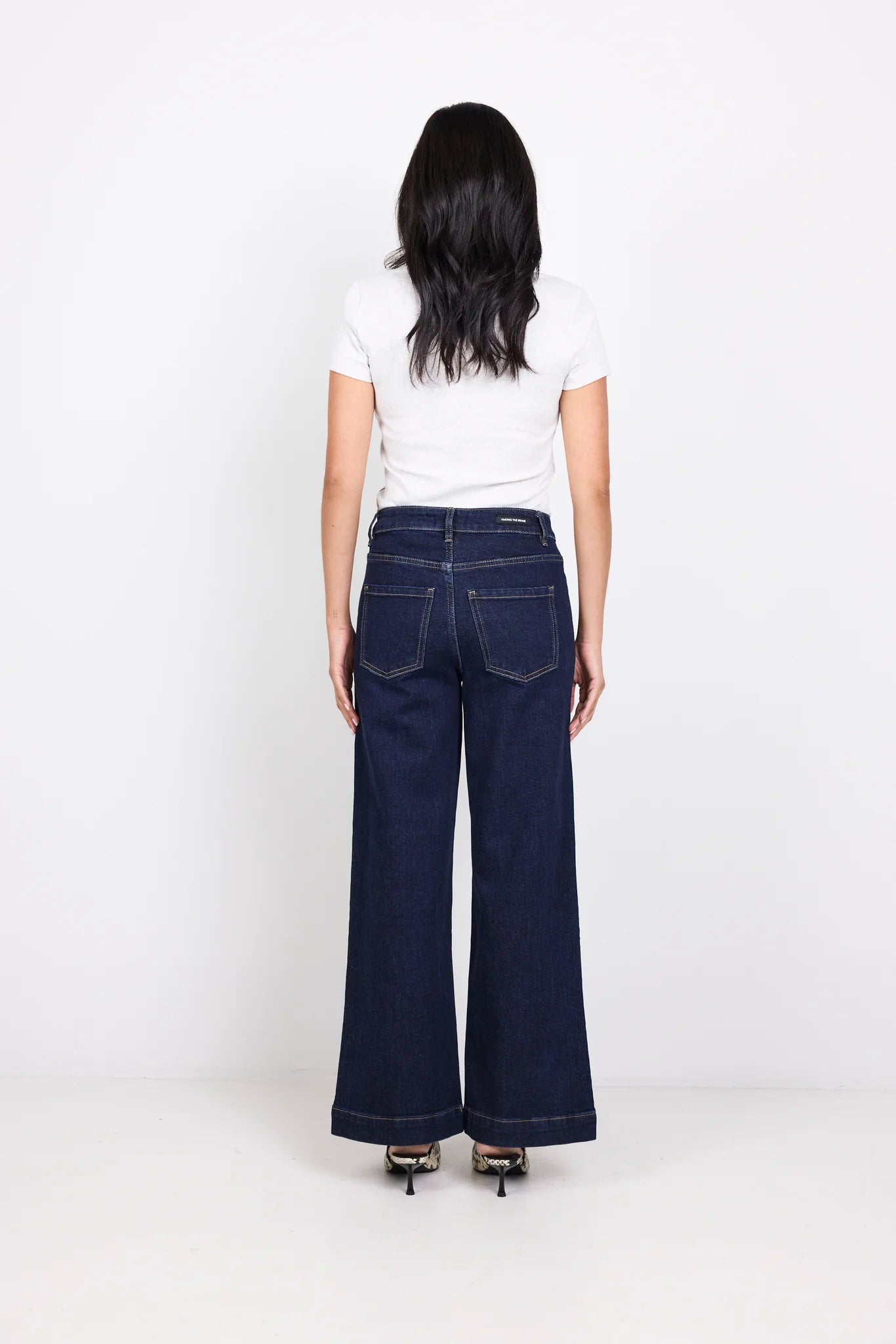 Zoey PETITE High Rise Wide Leg Pocket Jean