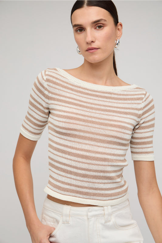 Echo Stripe Knit Tee