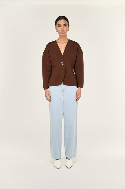 Delphine Sculpted Cardigan - Salt & Sand Clothing