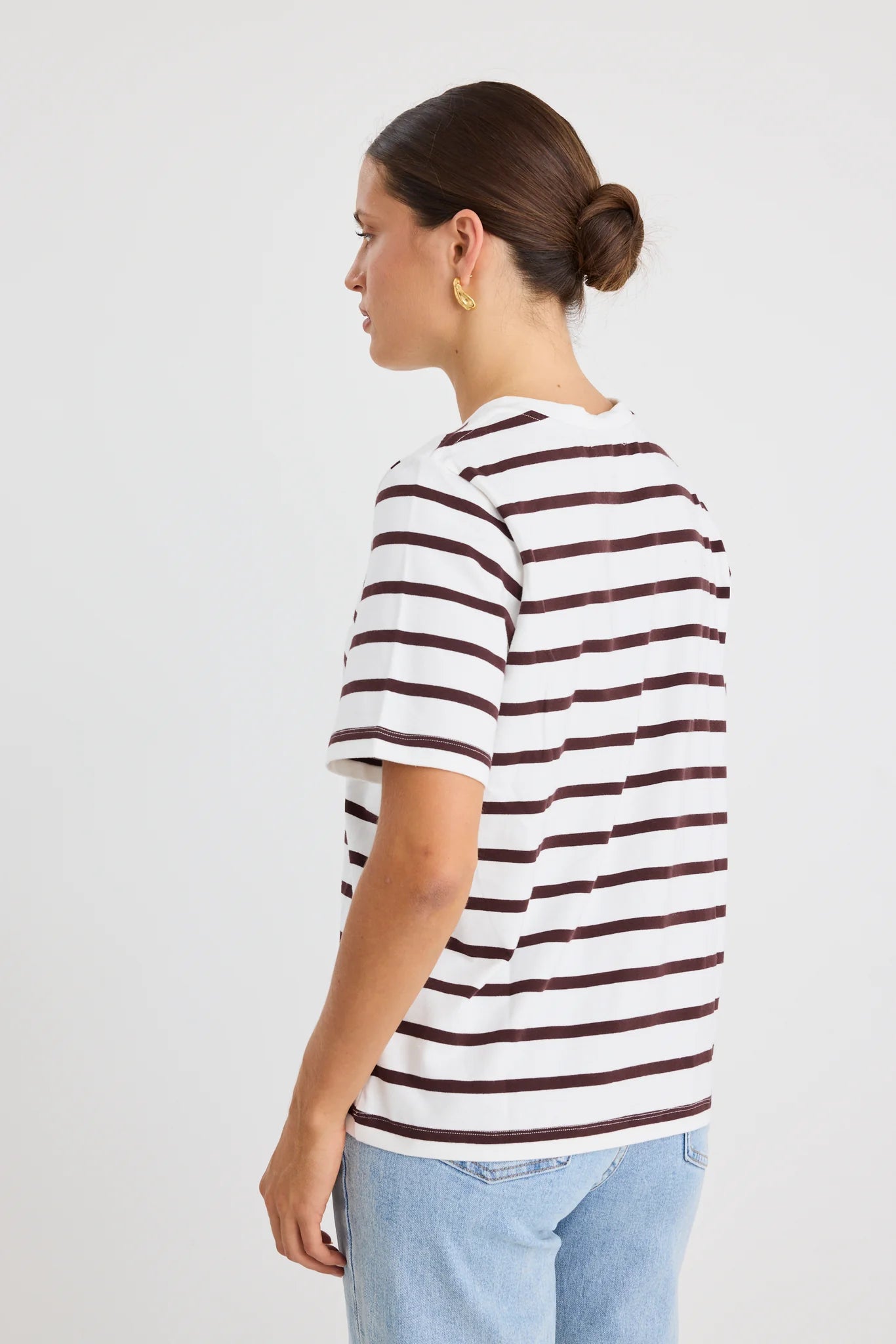Binding Stripe Boxy Fit Tee - Salt & Sand Clothing
