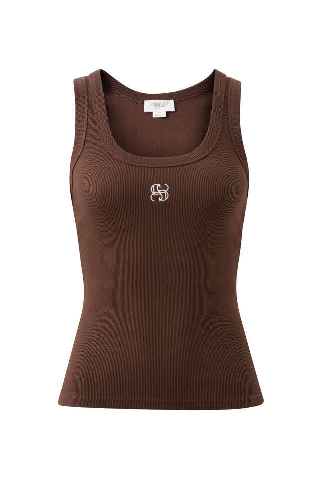 Zoe Contour Rib Scoop Tank - Salt & Sand Clothing