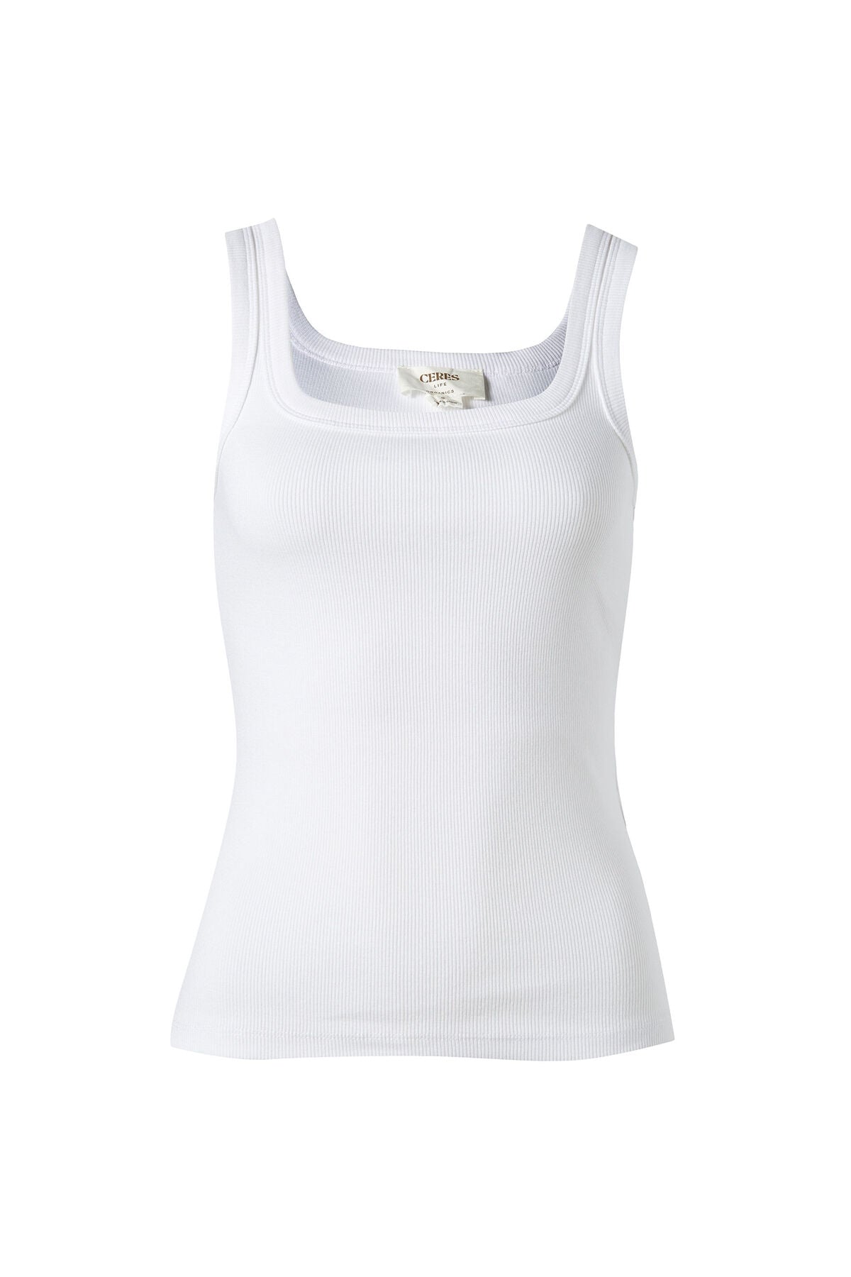 Zaeli Contour Rib Square Neck Tank
