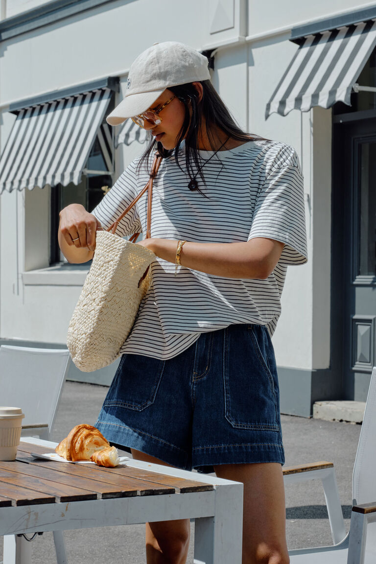 Stevie Slouchy Split Hem Tee - Salt & Sand Clothing