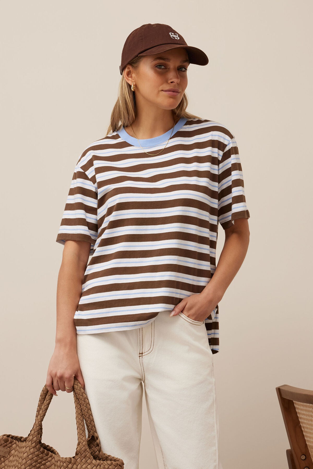 Stevie Slouchy Split Hem Tee - Salt & Sand Clothing
