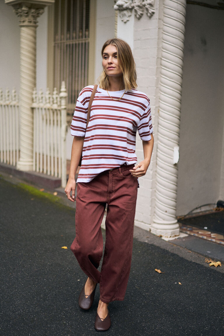 Stevie Slouchy Split Hem Tee - Salt & Sand Clothing