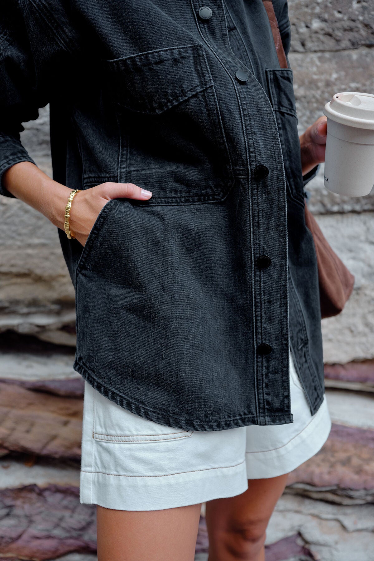 Bobbi Side Pocket Denim Shacket - Salt & Sand Clothing