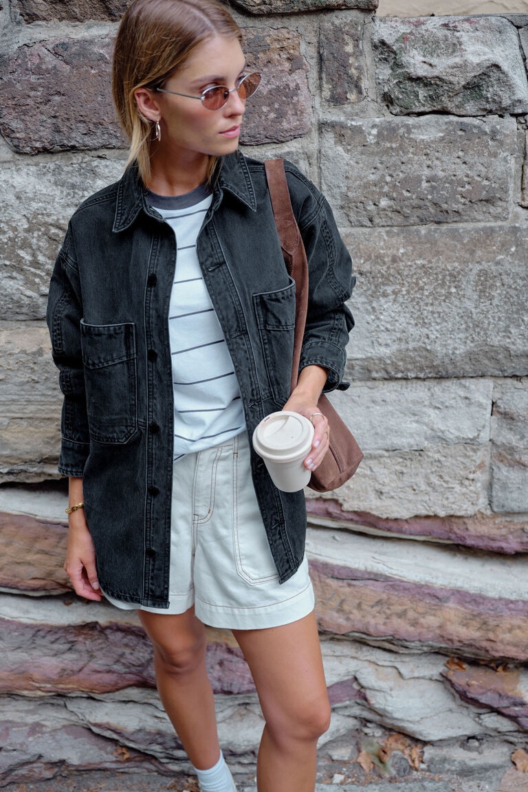 Bobbi Side Pocket Denim Shacket - Salt & Sand Clothing