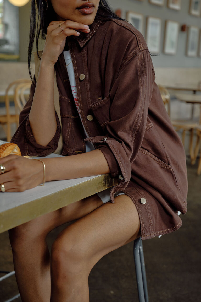 Bobbi Side Pocket Denim Shacket - Salt & Sand Clothing