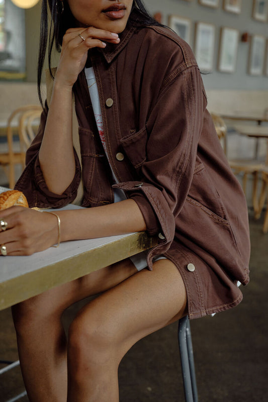 Bobbi Side Pocket Denim Shacket - Salt & Sand Clothing