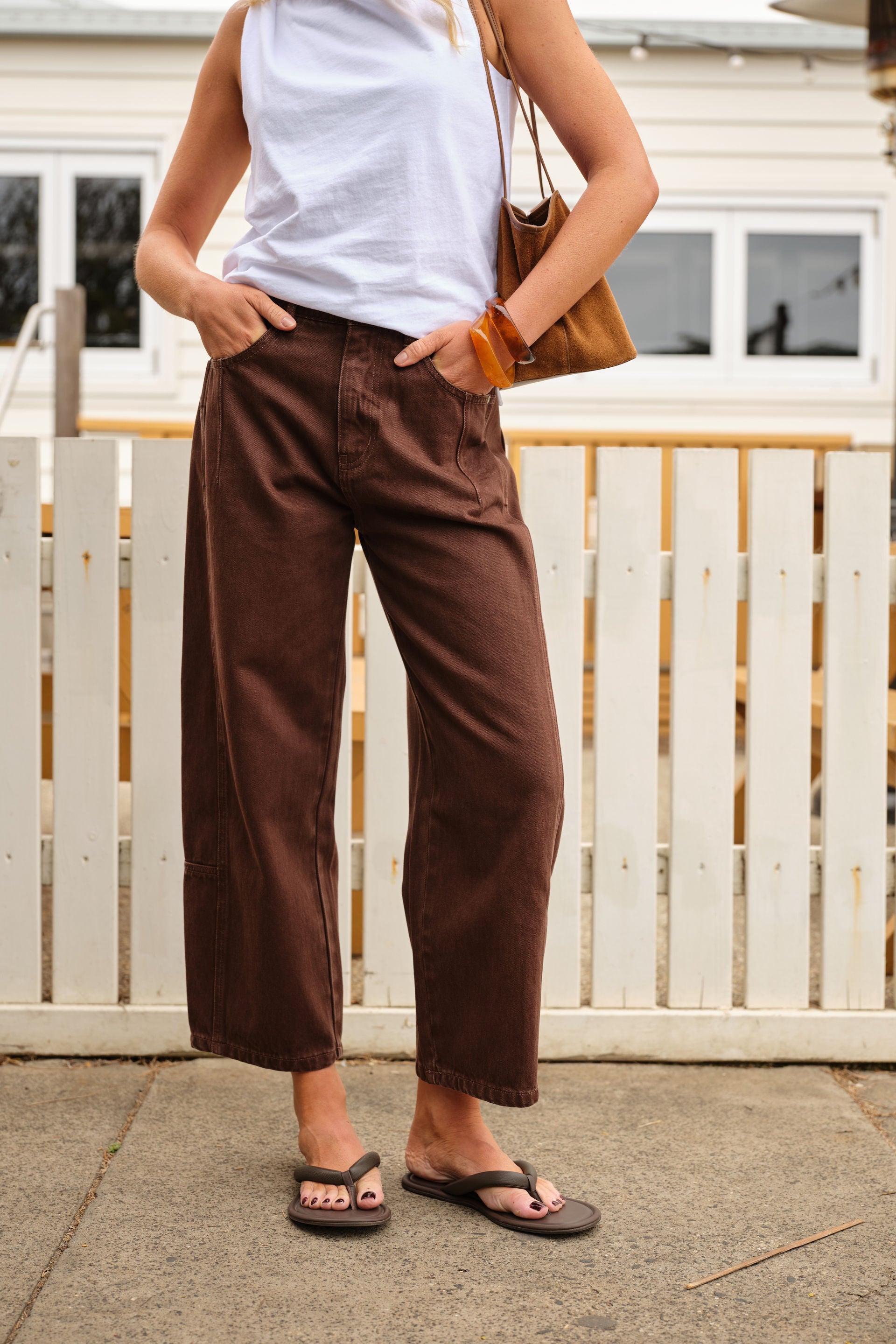 Demi Darted Barrel Jean - Salt & Sand Clothing