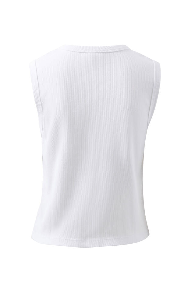Lyla Button Through Rib Tank
