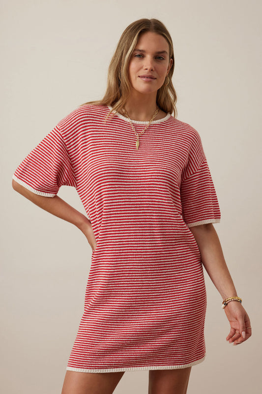Fia Stripe Knit Mini Dress - Salt & Sand Clothing