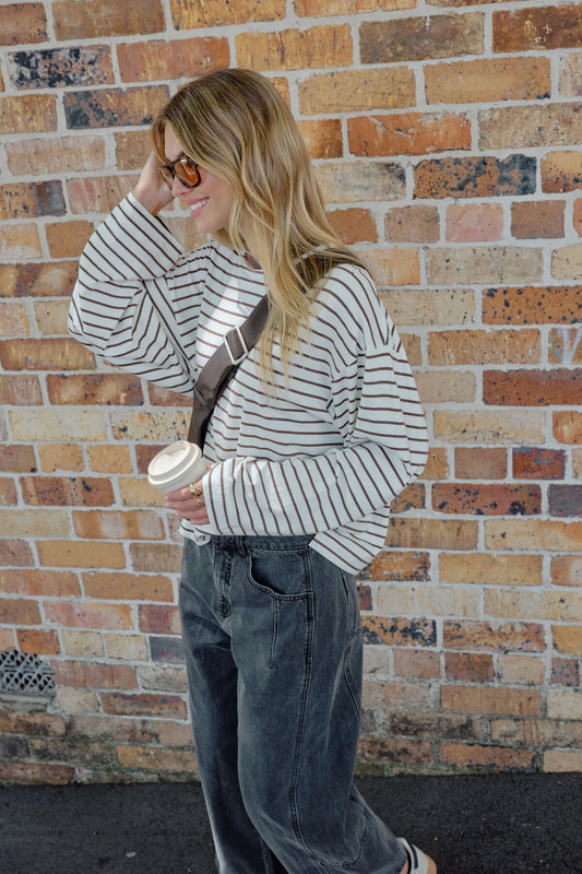Beau Long Sleeve Slouchy Tee - Salt & Sand Clothing