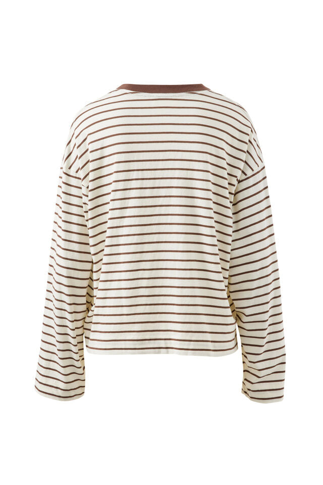 Beau Long Sleeve Slouchy Tee - Salt & Sand Clothing