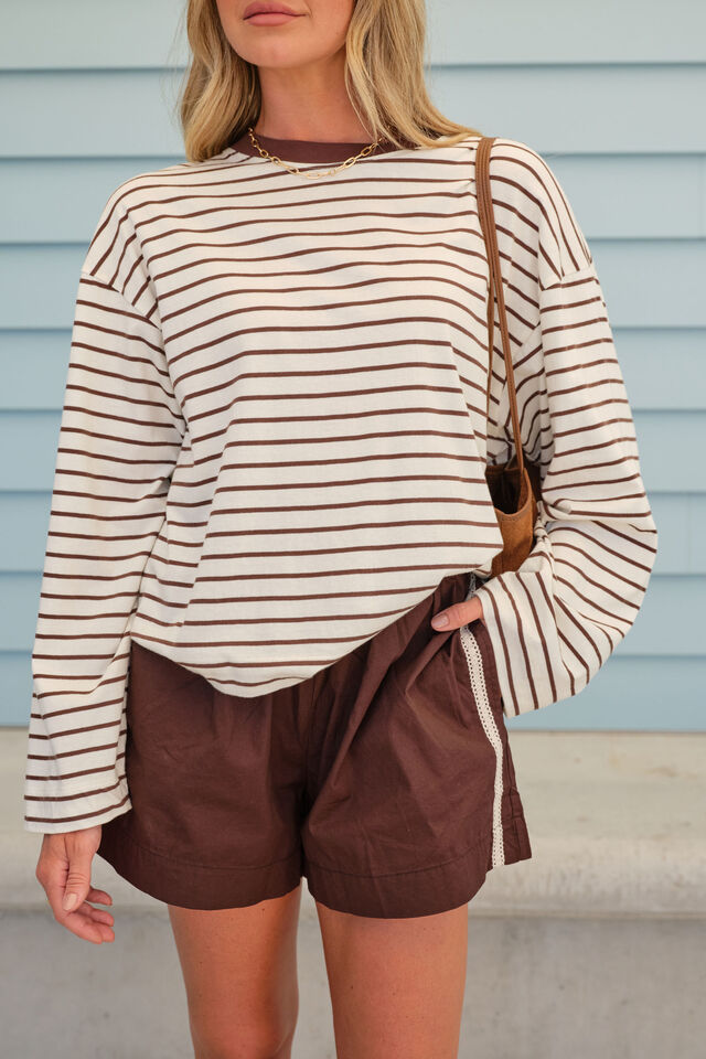 Beau Long Sleeve Slouchy Tee - Salt & Sand Clothing