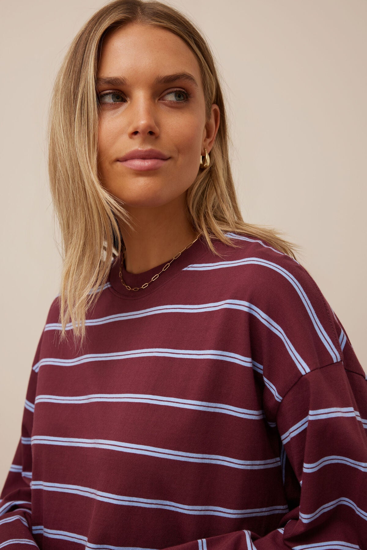 Beau Long Sleeve Slouchy Tee - Salt & Sand Clothing