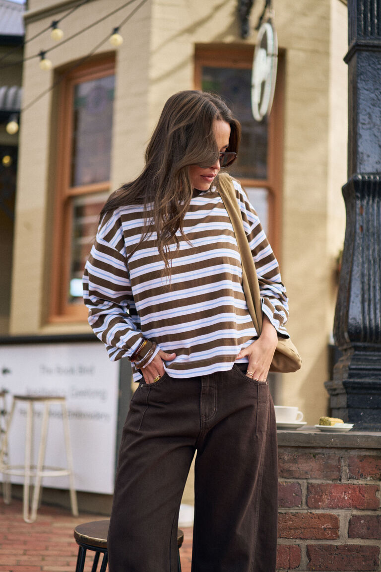Beau Long Sleeve Slouchy Tee - Salt & Sand Clothing