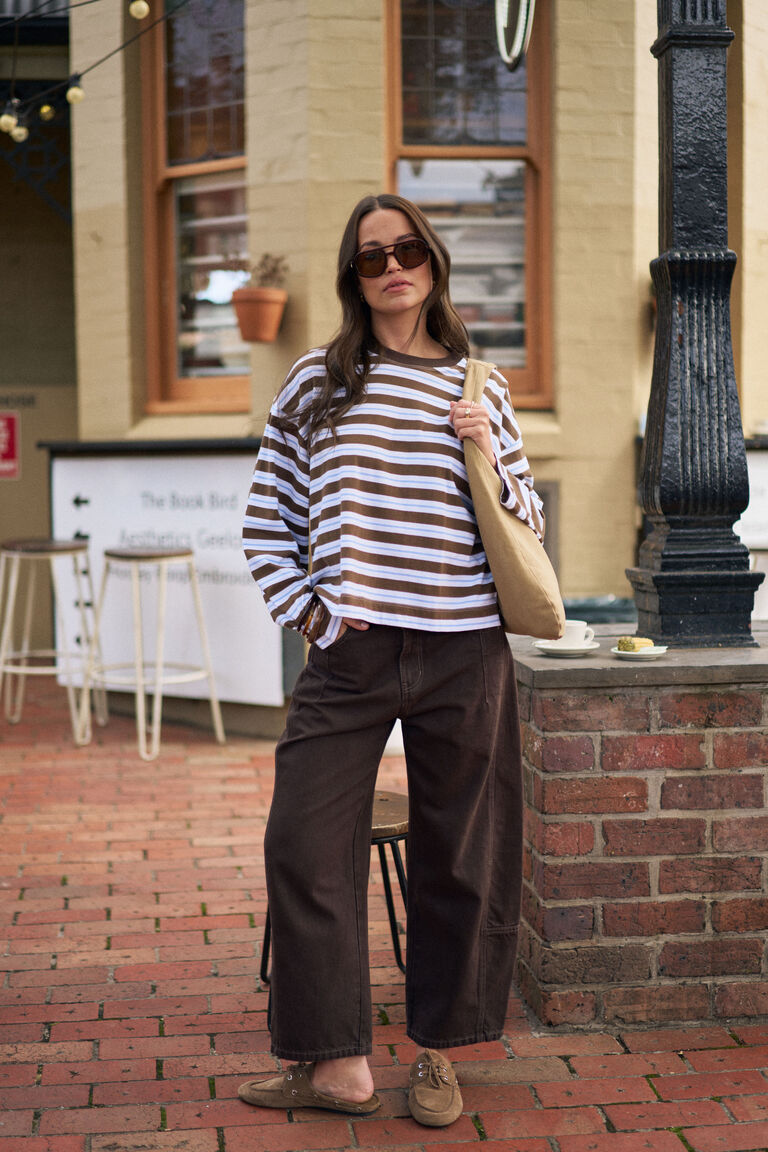 Beau Long Sleeve Slouchy Tee - Salt & Sand Clothing