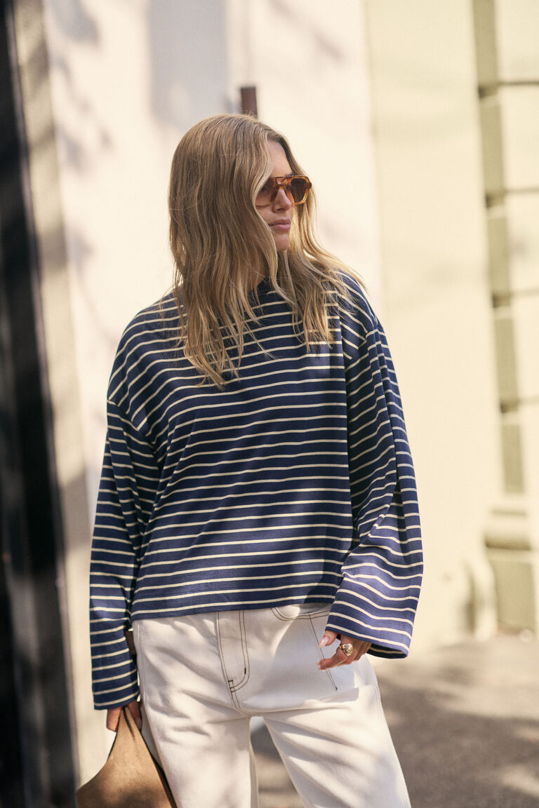 Beau Long Sleeve Slouchy Tee - Salt & Sand Clothing