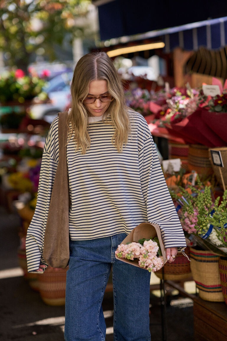 Beau Long Sleeve Slouchy Tee - Salt & Sand Clothing