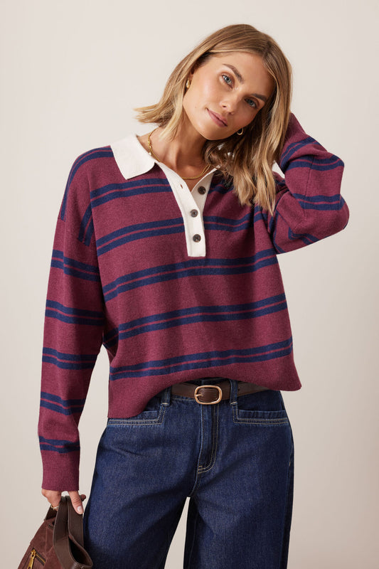 Jessa Rugby Knit - Salt & Sand Clothing