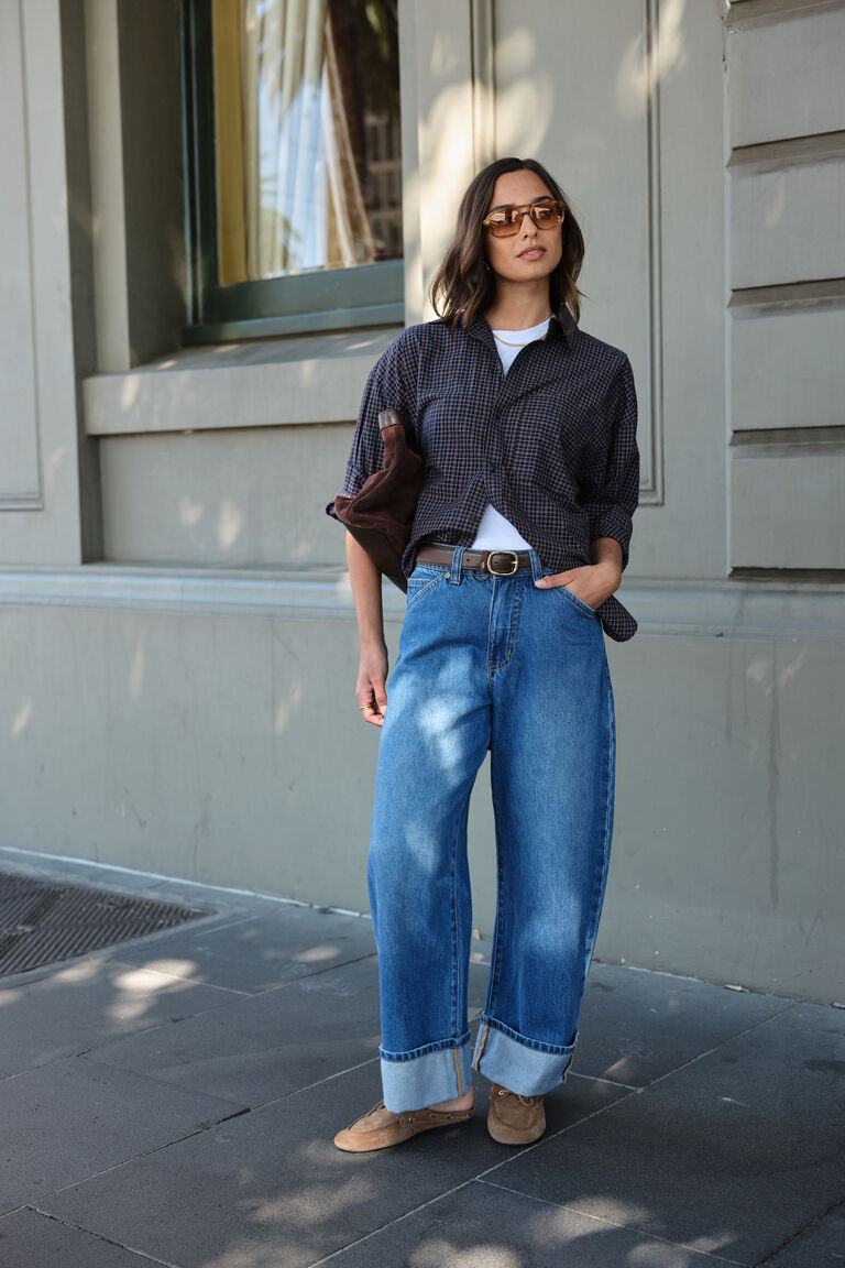 Frannie Cuffed Barrel Jean - Salt & Sand Clothing