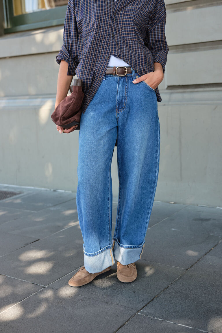 Frannie Cuffed Barrel Jean - Salt & Sand Clothing