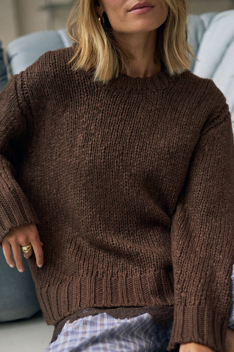 Sage Chunky Knit Crew - Salt & Sand Clothing