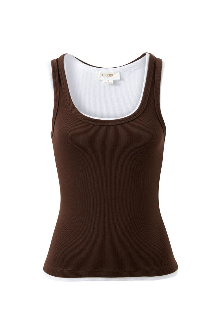 Skylar Layered Rib Tank