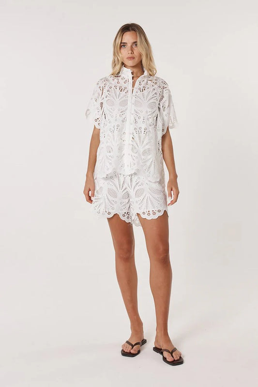 Elara Broderie Blouse