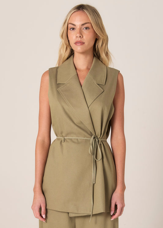 Zephyr Wrap Vest With Belt - Salt & Sand Clothing