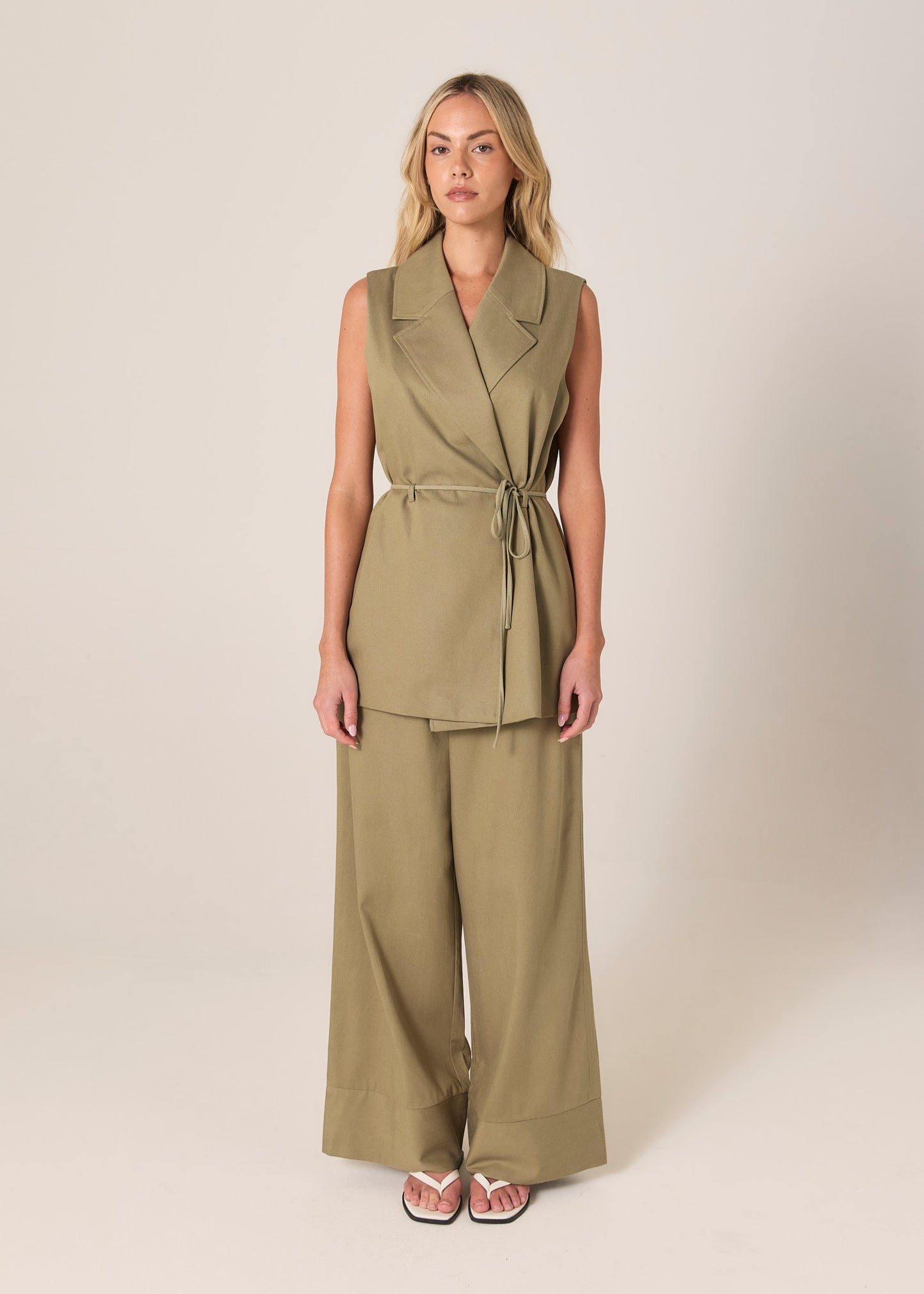 Zephyr Wrap Vest With Belt - Salt & Sand Clothing