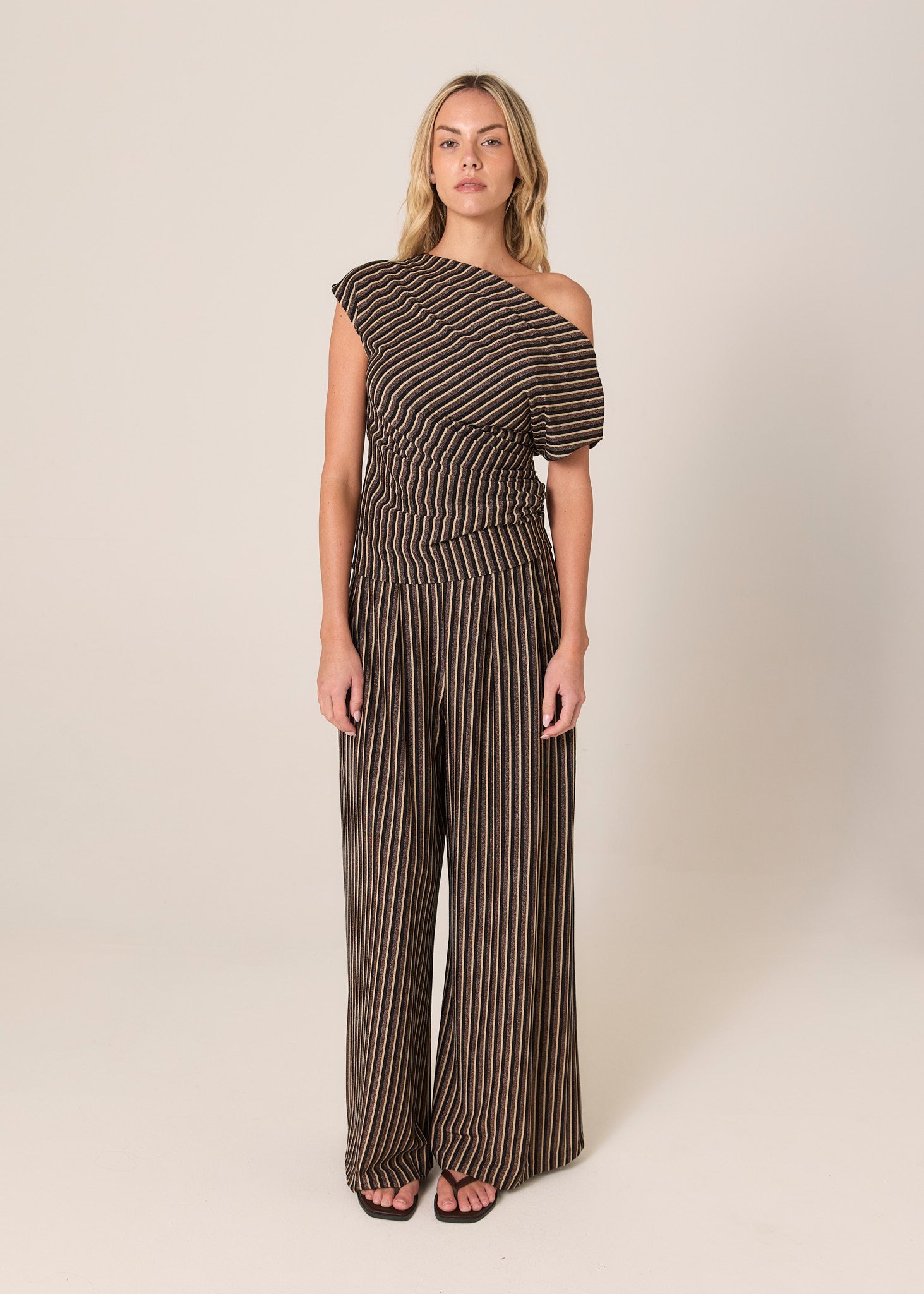 Everlyn Metallic Jersey Top - Salt & Sand Clothing