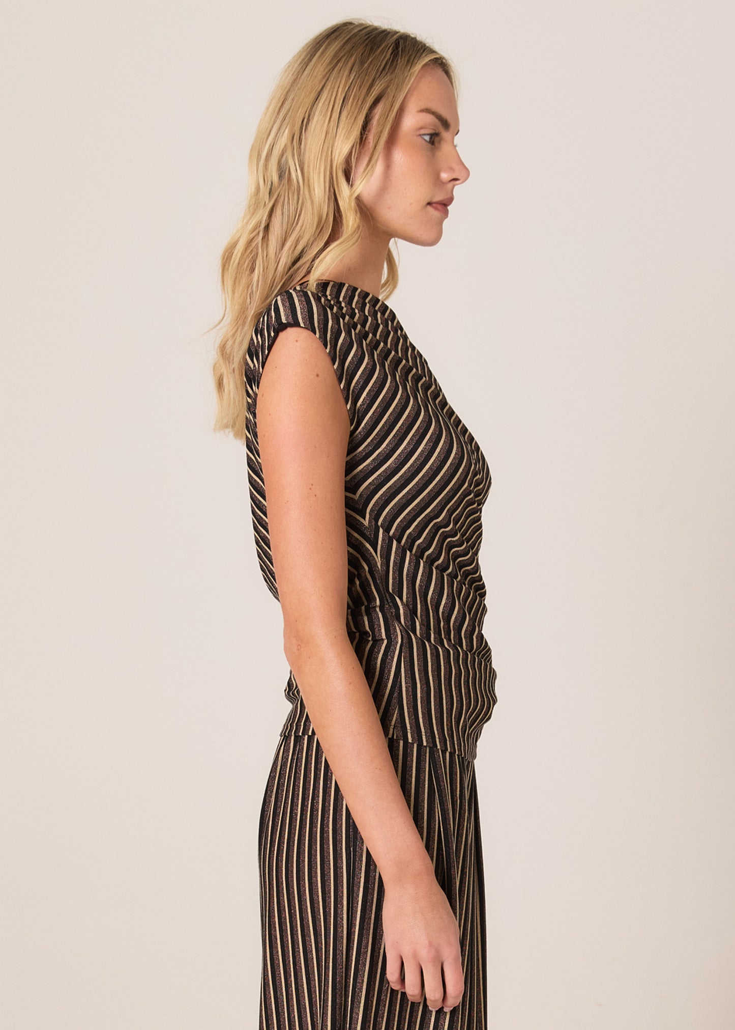 Everlyn Metallic Jersey Top - Salt & Sand Clothing