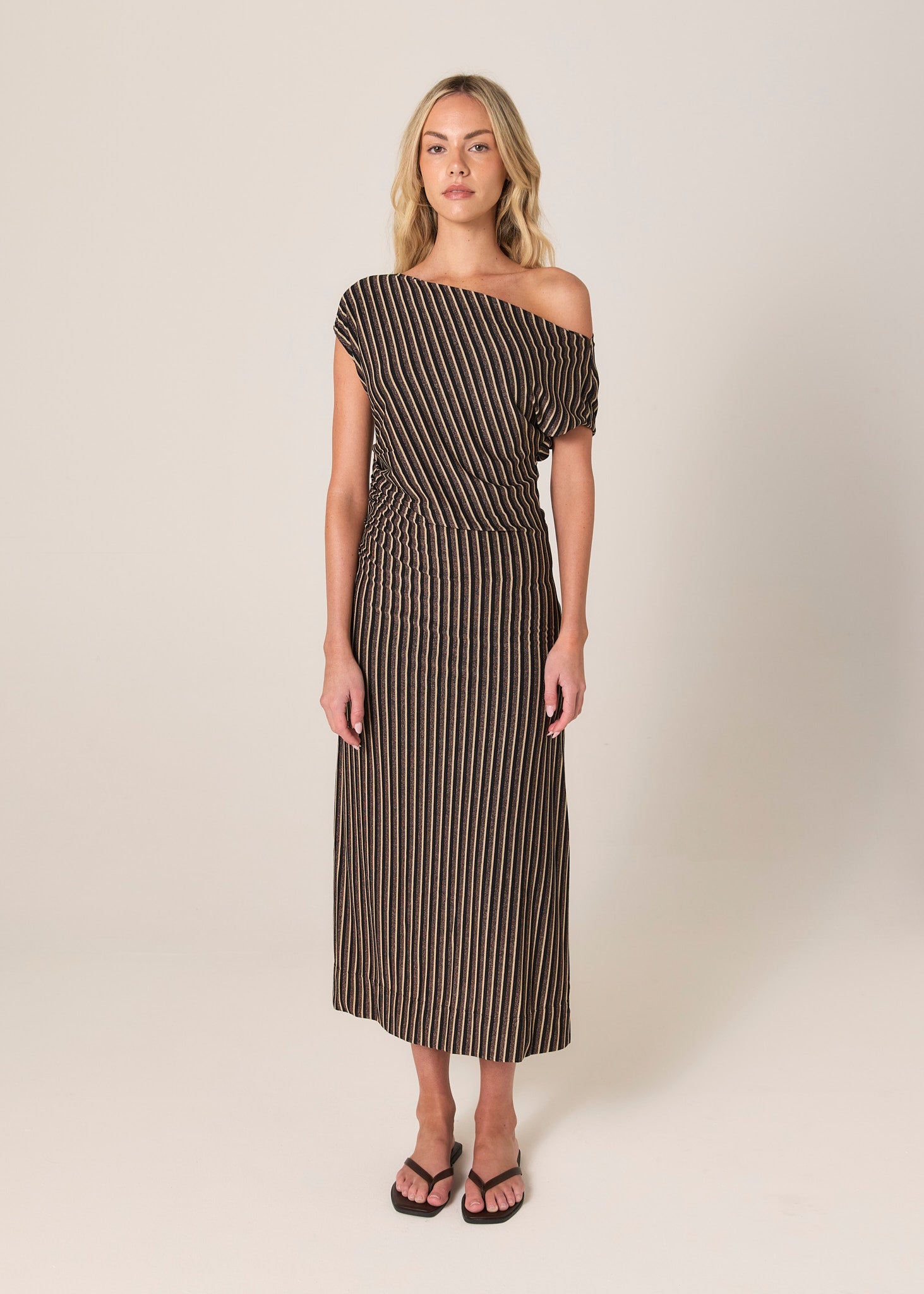 Everlyn Metallic Jersey Dress - Salt & Sand Clothing