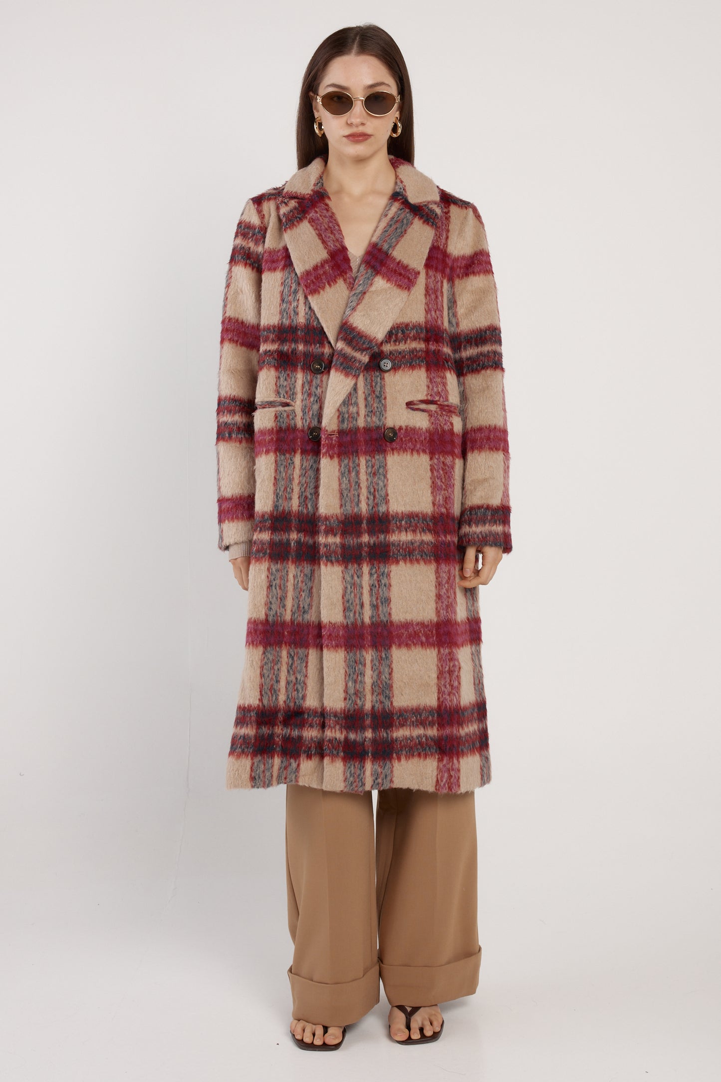 Harlow Check Longline Coat