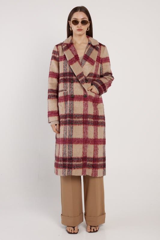 Harlow Check Longline Coat