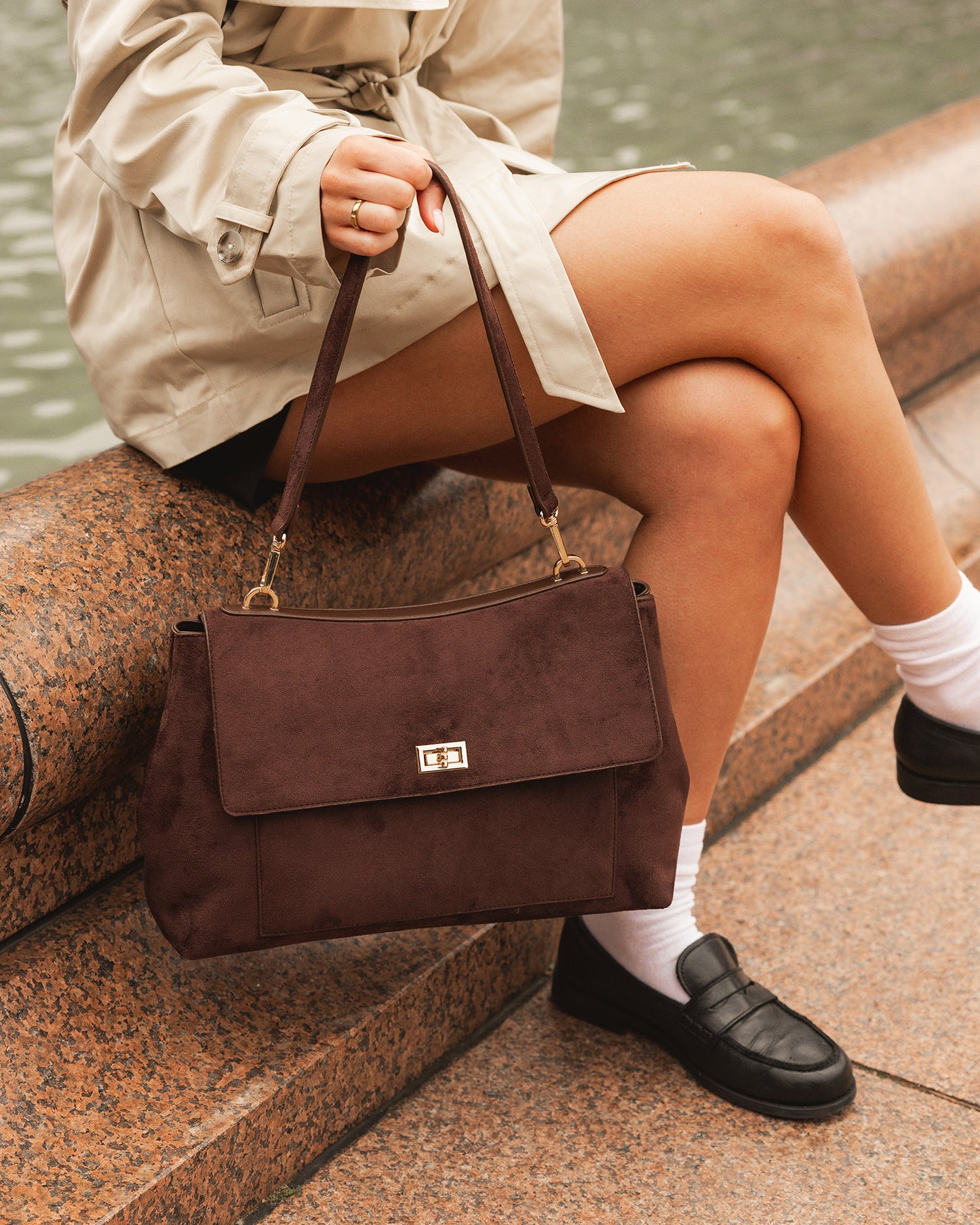 Arden Suedette Shoulder Bag - Salt & Sand Clothing