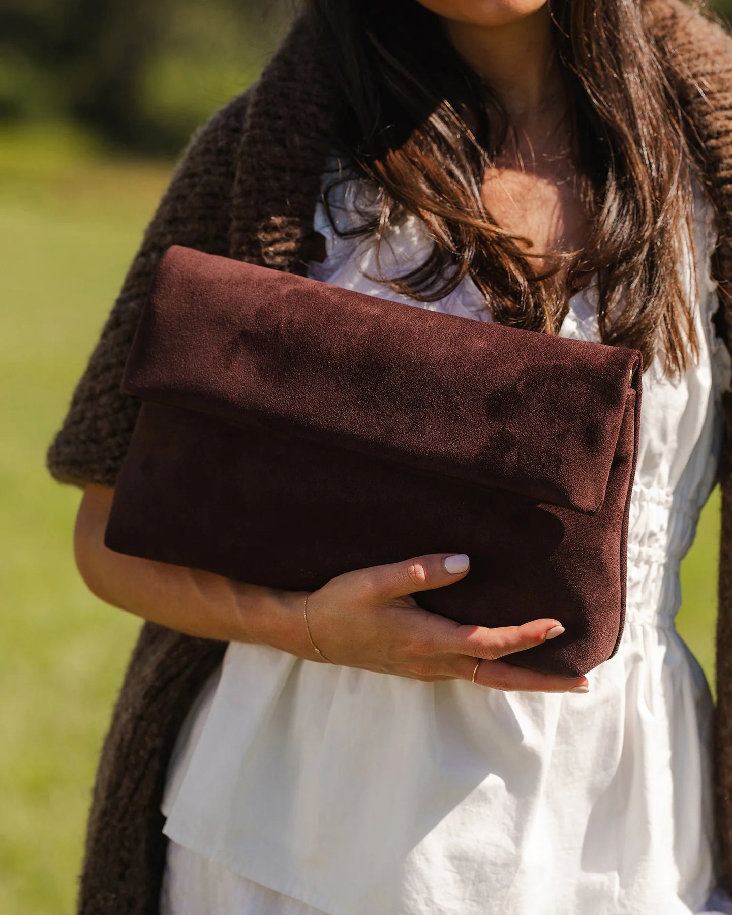 Luka Suedette Clutch - Salt & Sand Clothing