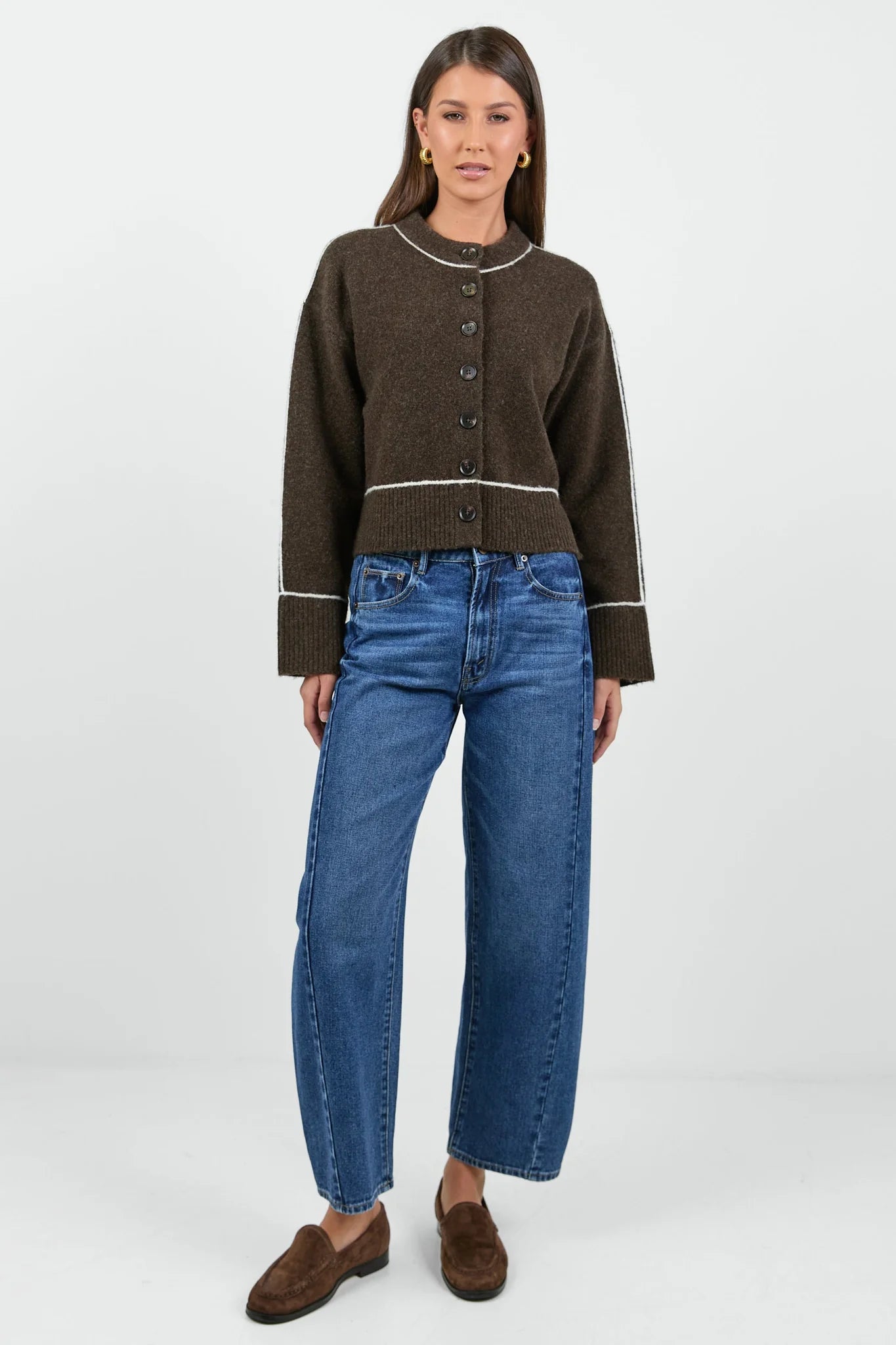 Habitual Crewneck Cardigan - Salt & Sand Clothing