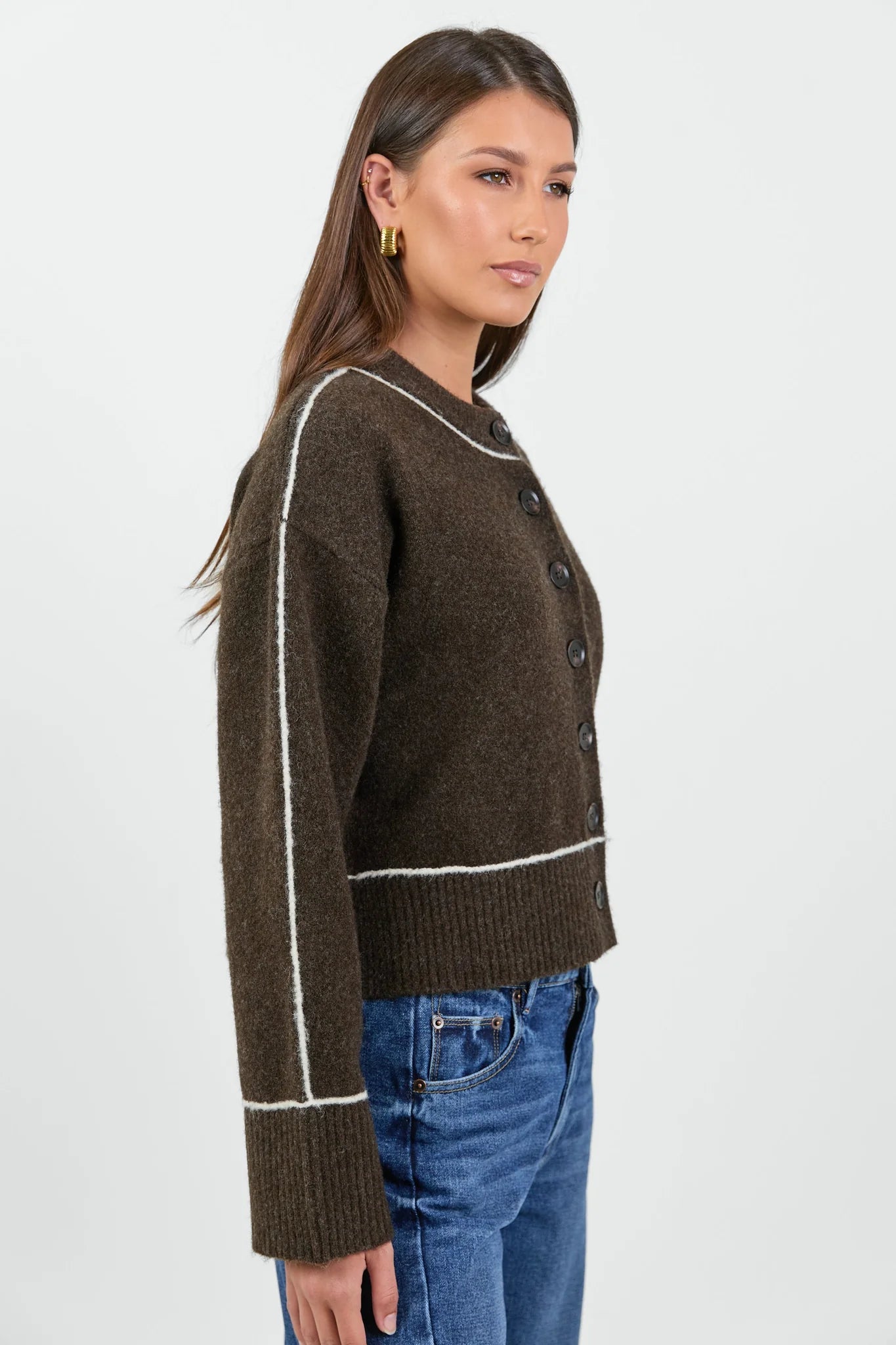Habitual Crewneck Cardigan - Salt & Sand Clothing