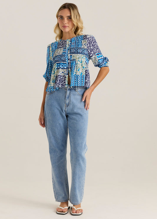 Isra Peplum Blouse - Salt & Sand Clothing